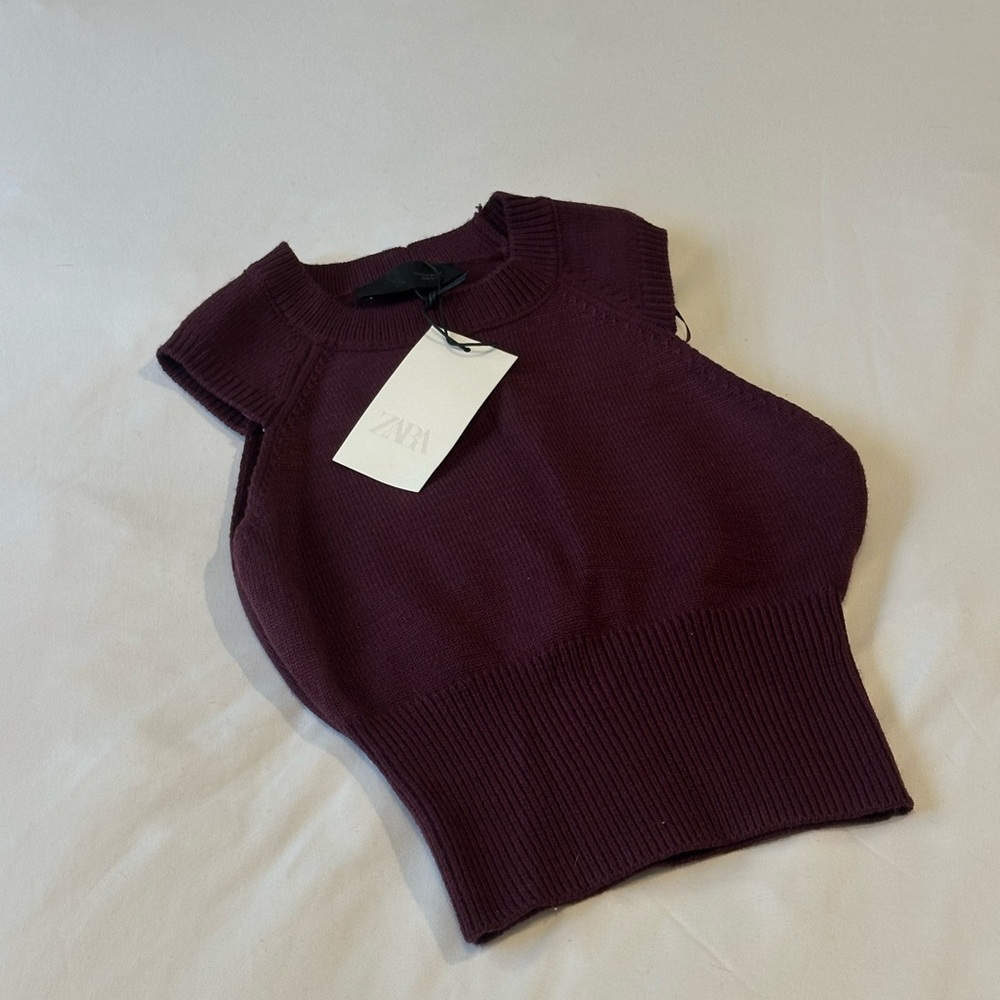 Zara cropped Knit Tank Top
